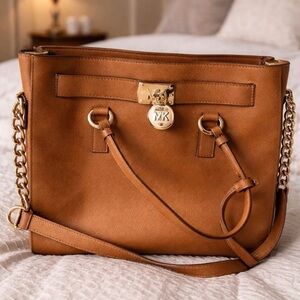 Michael Kors Tan Leather Shoulder Bag